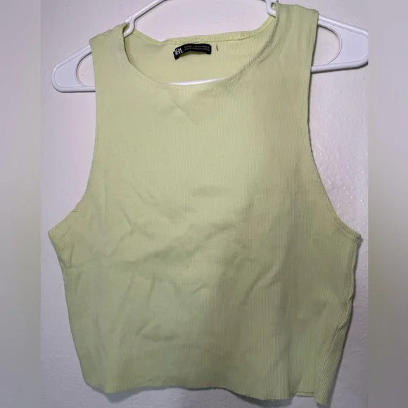 Zara Pastel Green Sleeveless Top - Picture 1 of 5